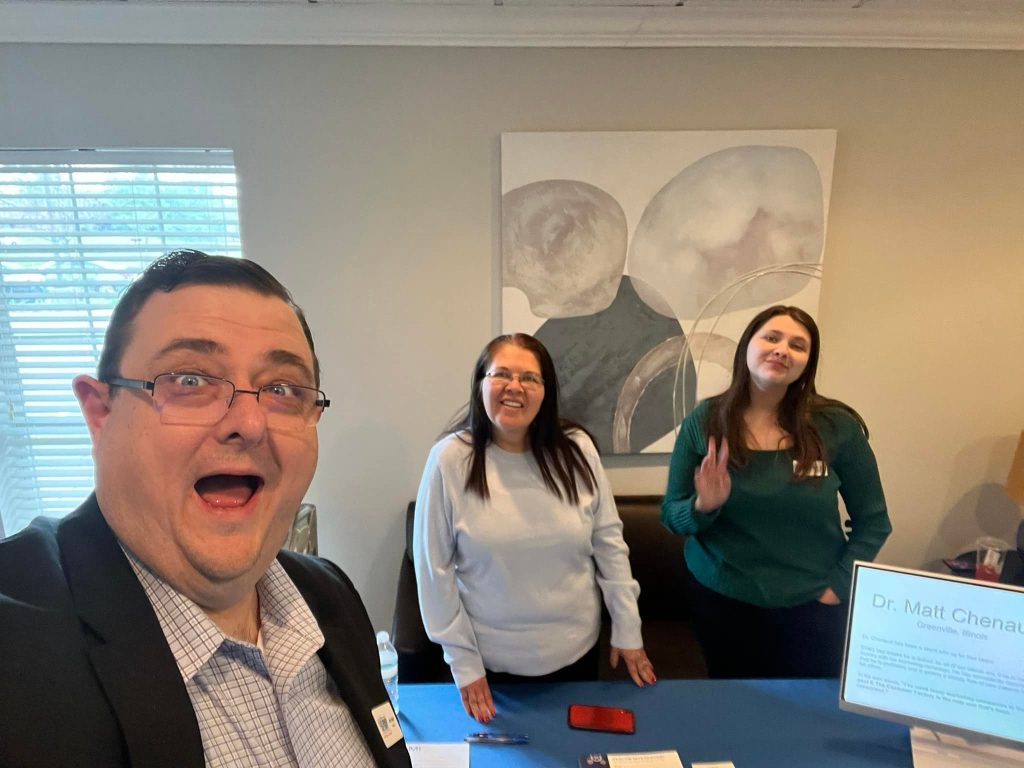 John Nesbit with two of his kids at The Customer Factory office